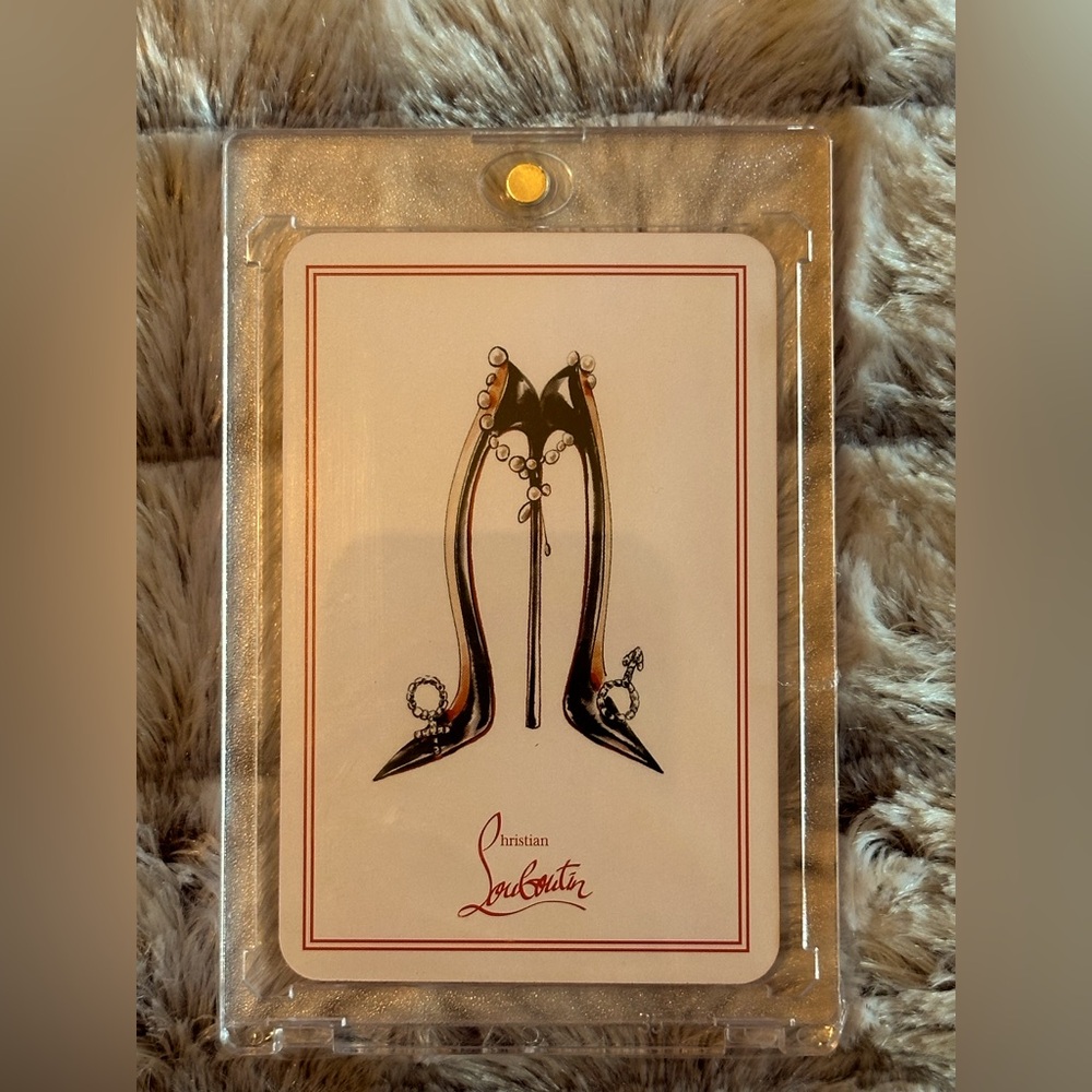 Christian Louboutin limited edition playing card In Case - 8 Of Spades